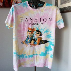 Wilma Flintstone and Betty Rubble tie dye graphic Tee Size 1X